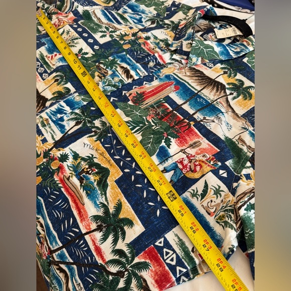 Reyn Spooner Mele Kalikimaka Blue Hawaiian Santa Christmas Shirt Sz 3XL nwt - Picture 8 of 8